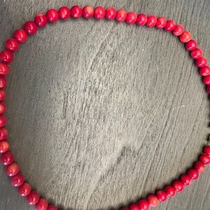Red Beaded Necklace